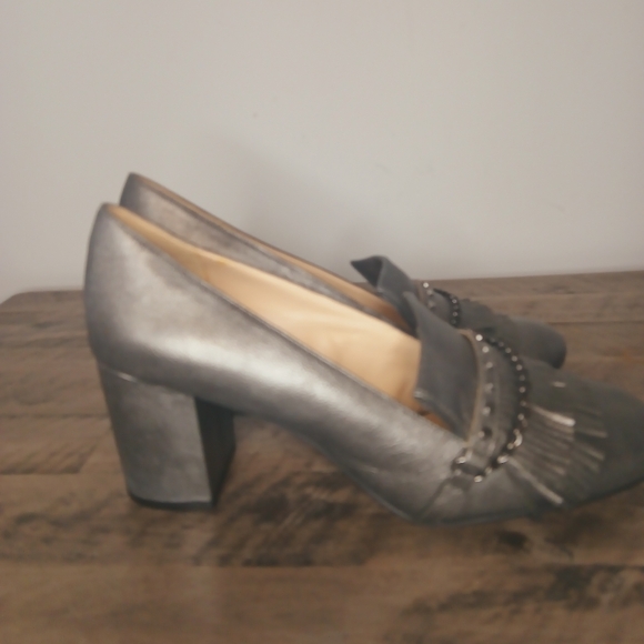 Nine West Fringe Block Heel Loafer NWOT/B - Picture 5 of 6